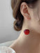 Red Cherry Drop Earrings - vintage fashion, retro style, elegant red