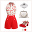 Red Cherry V-Neck Halter Lace-Up Romper: timeless style reimagined