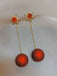 Red Christmas Snowflakes & Balls Earrings - vintage fashion, retro style, elegant red