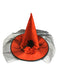 Red Halloween Witch Hat With Veil - vintage fashion, retro style, elegant red