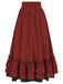 She sways in this Retro 1940s Ruffle High-Low Hem Skirt and it's pure 1940s magic