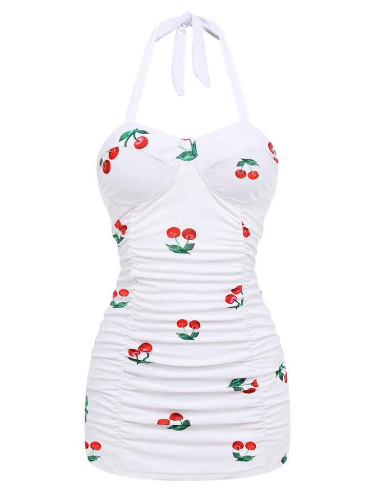 Retro 1950s Cherry Summer One-piece Swimsuit — vintage elegance for the modern woman