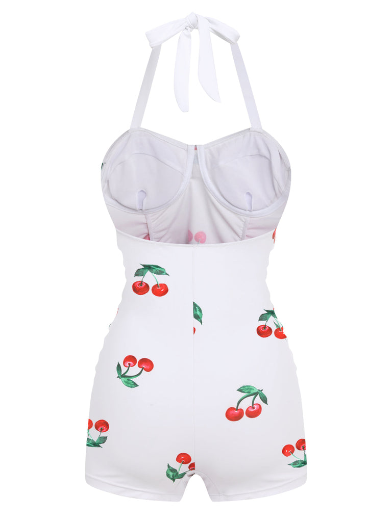 Retro 1950s Cherry Summer One-piece Swimsuit — vintage elegance for the modern woman
