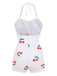 Retro 1950s Cherry Summer One-piece Swimsuit — vintage elegance for the modern woman