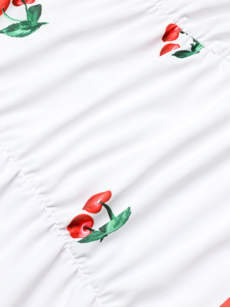 Retro 1950s Cherry Summer One-piece Swimsuit — vintage elegance for the modern woman