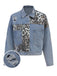 Retro 1980s Leopard Patchwork Denim | 1980s | vintage outerwear, retro jacket