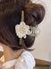 Retro 3D Camellia Flower Plastic Hair Claw - vintage fashion, retro style