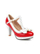 Retro Bow T-Strap Contrast High Heels Shoes — 1950s vintage charm for her modern wardrobe