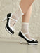 Retro Bow T-Strap Contrast High Heels Shoes: timeless 1950s elegance she makes her own