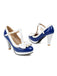 She finds her 1950s story in this Retro Bow T-Strap Contrast High Heels Shoes
