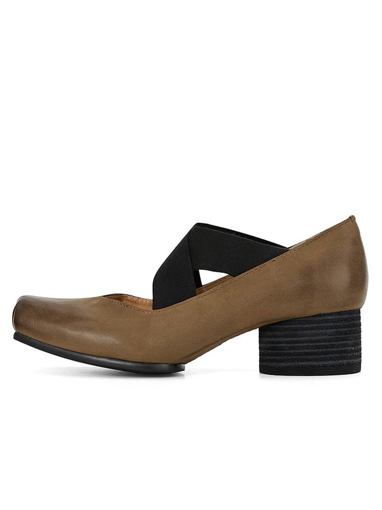 Retro Cross-Strap High Block Heels Shoes: timeless 1950s elegance she makes her own