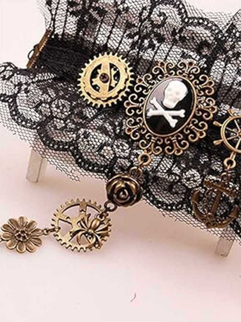 Retro Halloween Gear Steampunk Bracelet, vintage fashion, retro style - perfect for women who love vintage and retro fashion