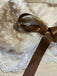 Retro Lace Trim Deer Bow Faux Fur Collar - vintage fashion, retro style