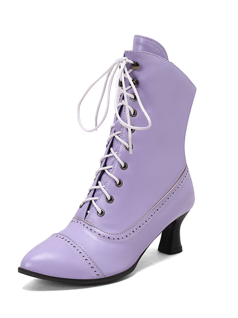 This Retro Leather High Heel Boots whispers 1950s secrets to those who notice