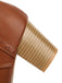 She finds her 1950s story in this Retro Leather Medium Heel Lace-Up Combat Boots