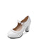 Retro Mary Jane Leather Chuny Heels, vintage shoes, retro heels - perfect for women who love vintage and retro fashion