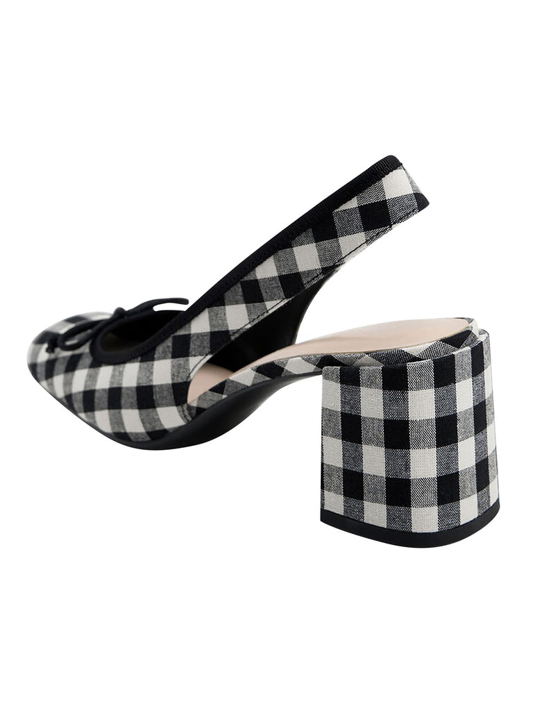 Retro Mary Jane Plaid Chunky Heel Shoes — 1950s vintage charm for her modern wardrobe