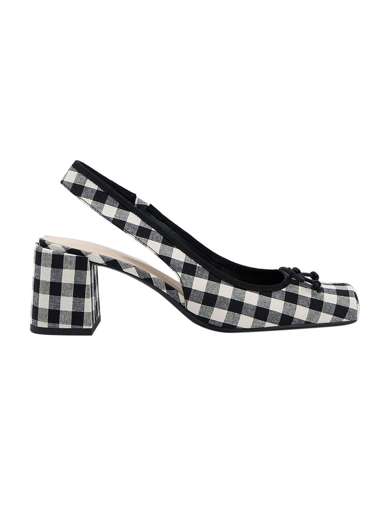 Retro Mary Jane Plaid Chunky Heel Shoes: timeless 1950s elegance she makes her own