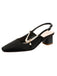 She finds her 1950s story in this Retro Open Heel Chunky Heels Shoes