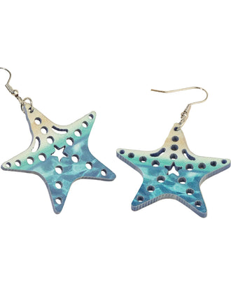 Retro Sea Creature Ombré Dangle Earrings - vintage fashion, retro style