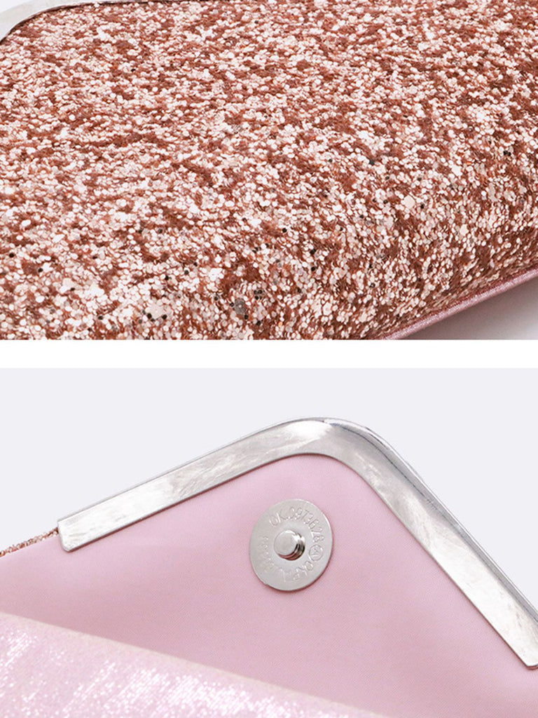 Retro Sequined Leather Evening Clutch — 1950s style that transcends decades