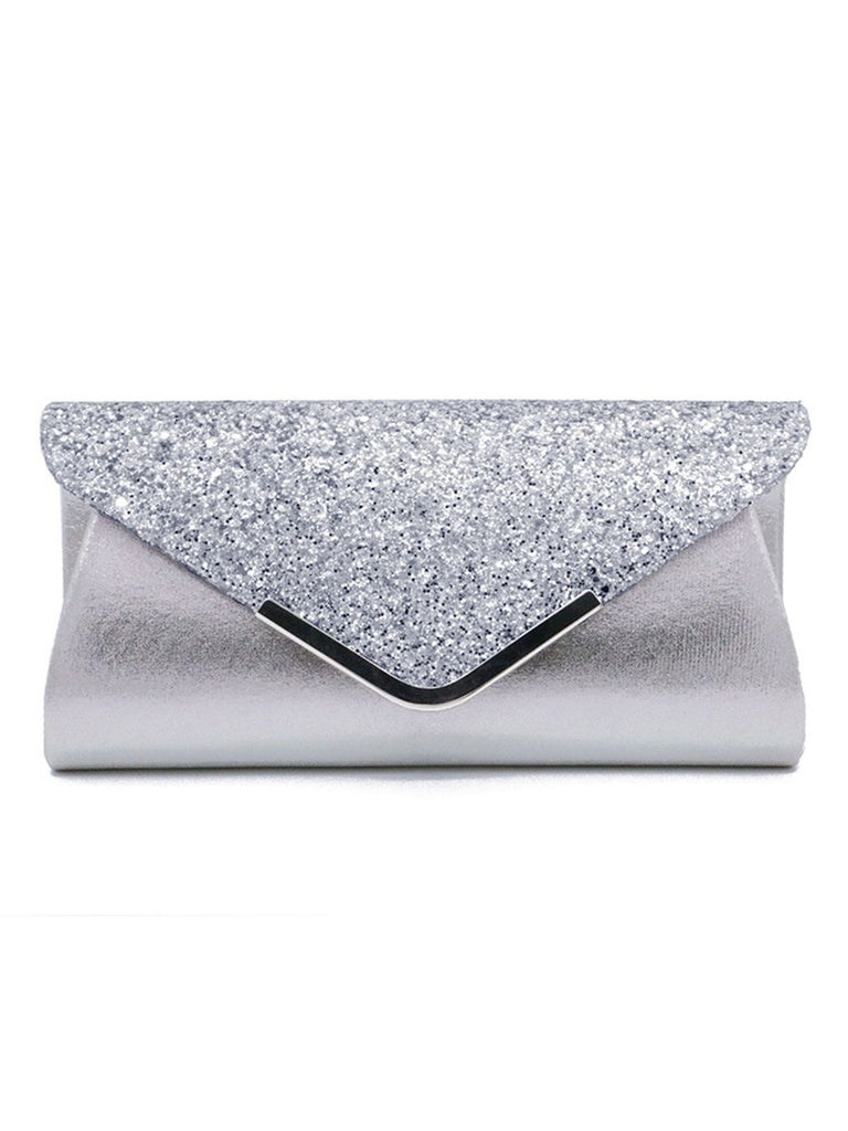Retro Sequined Leather Evening Clutch, vintage fashion, retro style - perfect for women who love vintage and retro fashion
