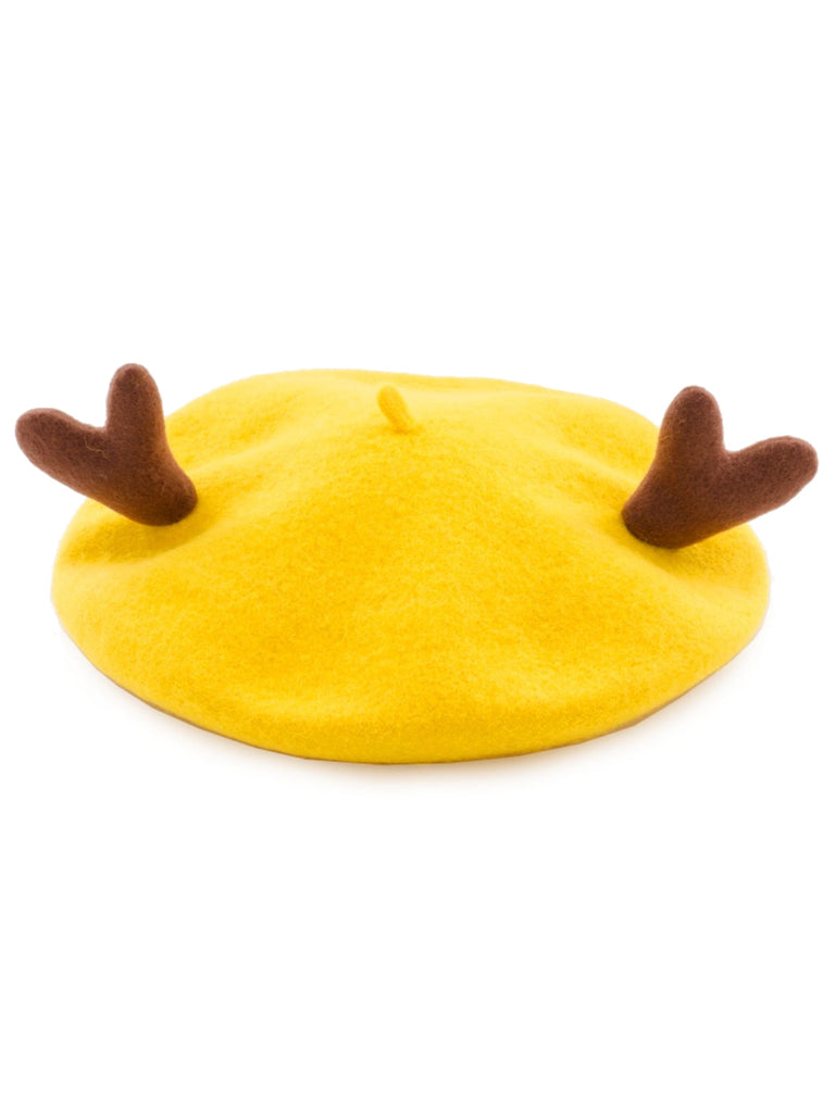 Retro Solid Antlers Wool Berets — vintage elegance for the modern woman