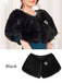 Retro Solid Rhinestone Cape With Brooch — vintage elegance for the modern woman