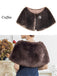 Retro Solid Rhinestone Cape With Brooch: timeless style reimagined