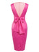 Rose Red 1960s Satin Solid Pencil Dress — vintage elegance for the modern woman