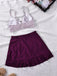 Rose Violet 1950s Striped High Waist Pleated Bikini Set, vintage swimsuit, pin-up swimwear - perfect for women who love vintage and retro fashion