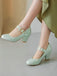 Round Toe Patent Leather Buckle High Heels: timeless vintage elegance she makes her own