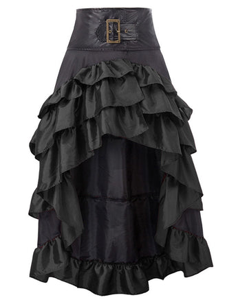 Ruffle Patchwork Irregular Skirt: timeless style reimagined