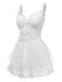 [Pre-Sale] 2PCS White 1950s Lace Ruffled Bow Swimsuit & Cover-Up