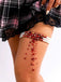 Gothic Multi-Layered Beaded Blooddrop Pendant Leg Ring