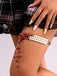 Gothic Multi-Layered Beaded Blooddrop Pendant Leg Ring