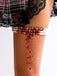 Gothic Multi-Layered Beaded Blooddrop Pendant Leg Ring