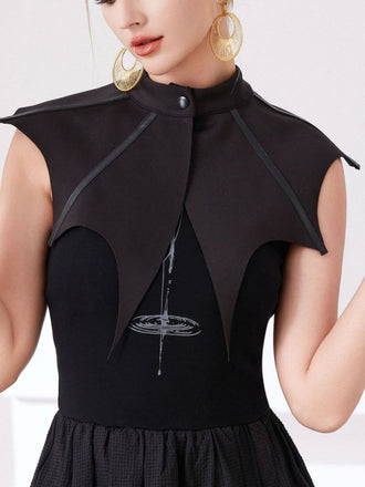 Black Gothic Bat Wing Detachable Collar