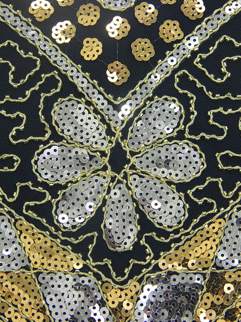 [US Warehouse] Wine Red 1920s Sequin Flapper Maxi Dress