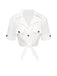 White 1960s Button Pure Cotton Blouse
