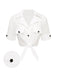 White 1960s Button Pure Cotton Blouse