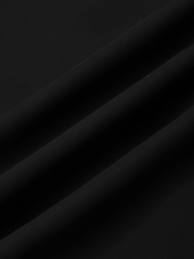 [Pre-Sale] Black 1960s Polka Dots Patchwork Pencil Dress