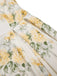 Yellow 1950s Boat Neck Antique Floral Dress
