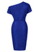 1960s Solid Sequined One-Shoulder Wrap Dress