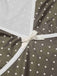 Brown 1960s Deep V-Neck Polka Dots Dress
