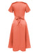 1940s Solid Deep V-Neck Twisted Satin Dress