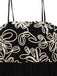 Black 1950s Floral Textured Spaghetti Straps Dress