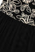 Black 1950s Floral Textured Spaghetti Straps Dress