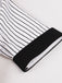 Black 1950s Vertical Stripe Patchwork Lapel Dress