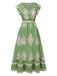 1970s V-Neck Tribal Pattern Bohemian Dress